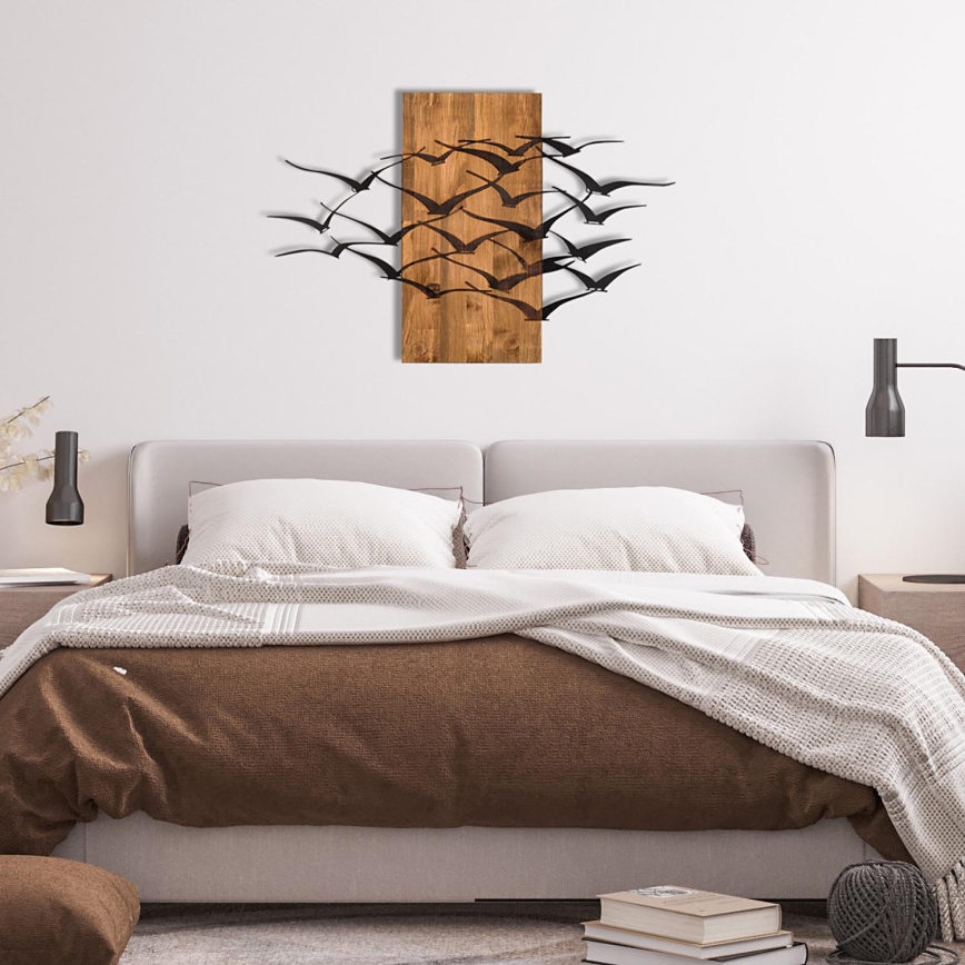 Decoração de parede 86x58 cm pássaros