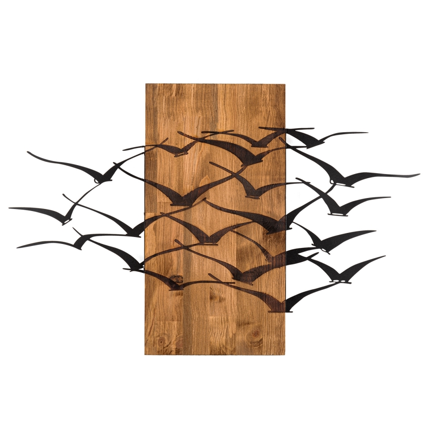 Decoração de parede 86x58 cm pássaros
