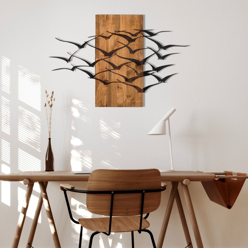 Decoração de parede 86x58 cm pássaros