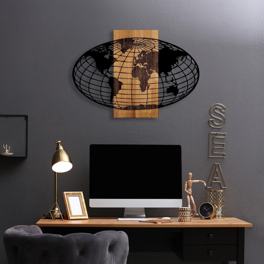 Decoração de parede 87x58 cm globo