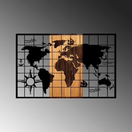 Decoração de parede 90x58 cm mapa
