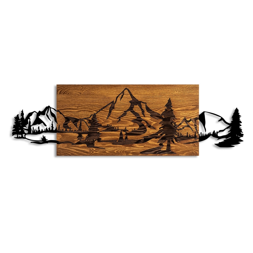 Decoração de parede 93x29 cm montanhas