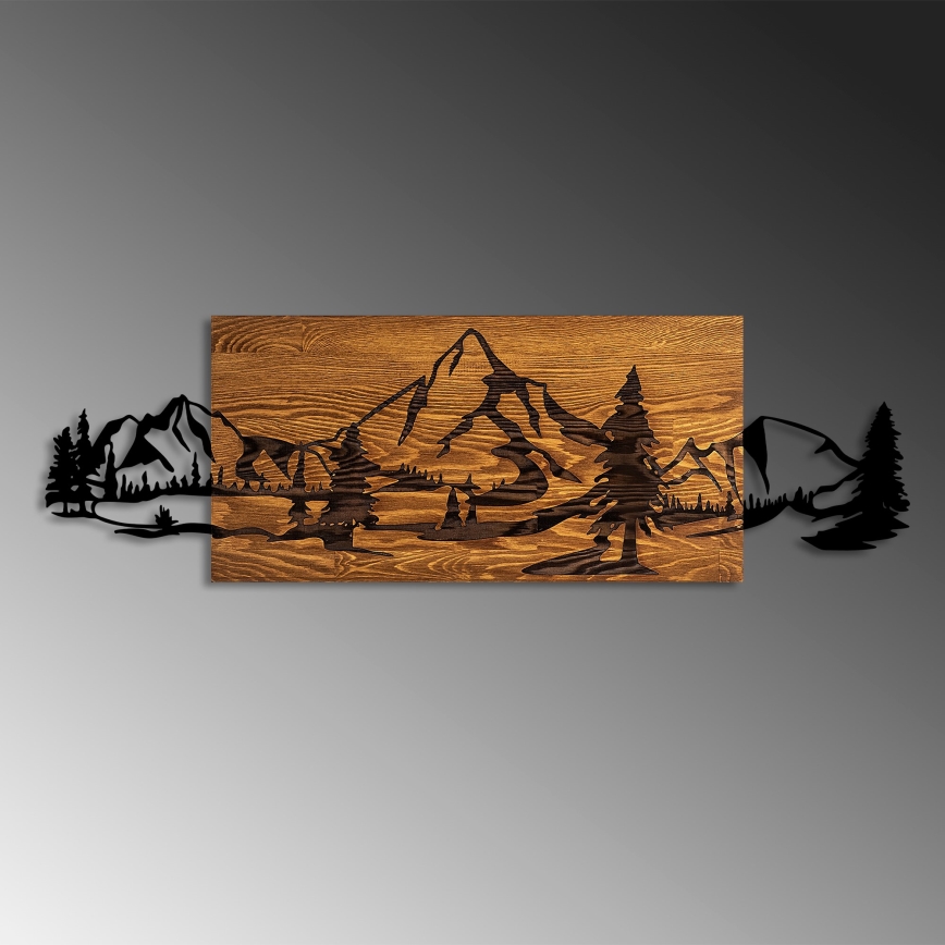Decoração de parede 93x29 cm montanhas