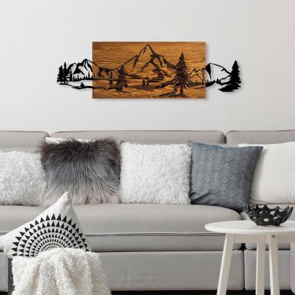 Decoração de parede 93x29 cm montanhas