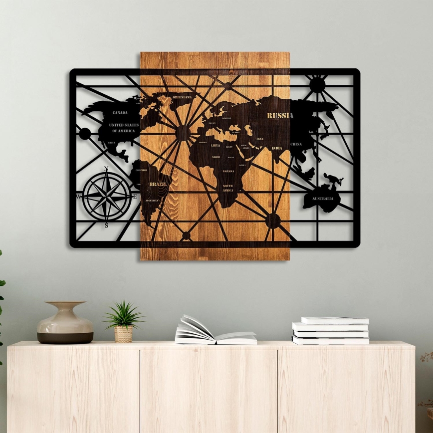 Decoração de parede 96x70 cm mapa