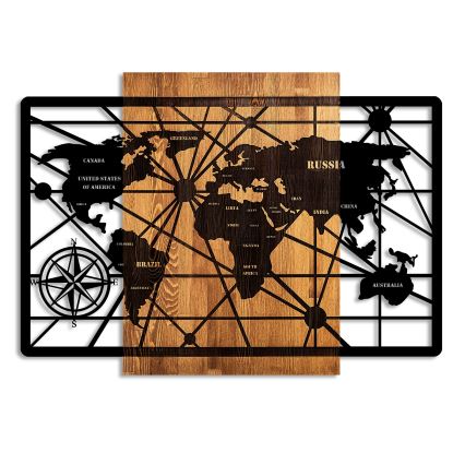 Decoração de parede 96x70 cm mapa