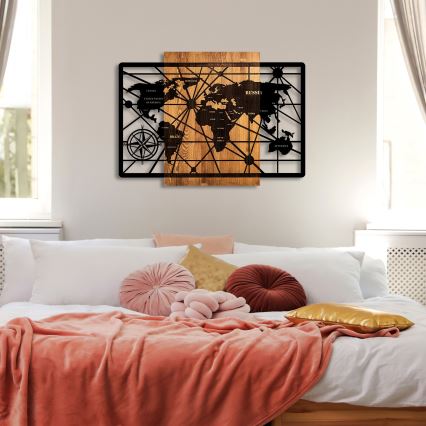 Decoração de parede 96x70 cm mapa