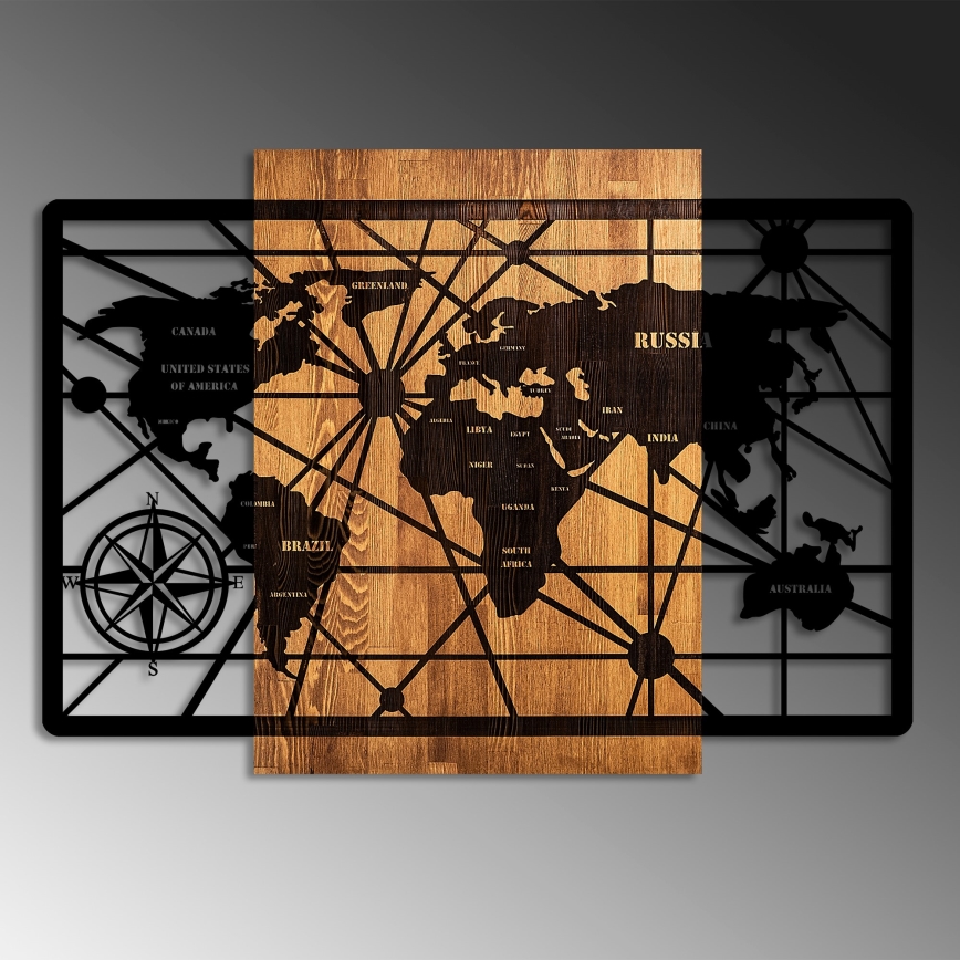 Decoração de parede 96x70 cm mapa
