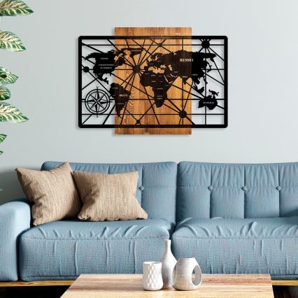 Decoração de parede 96x70 cm mapa