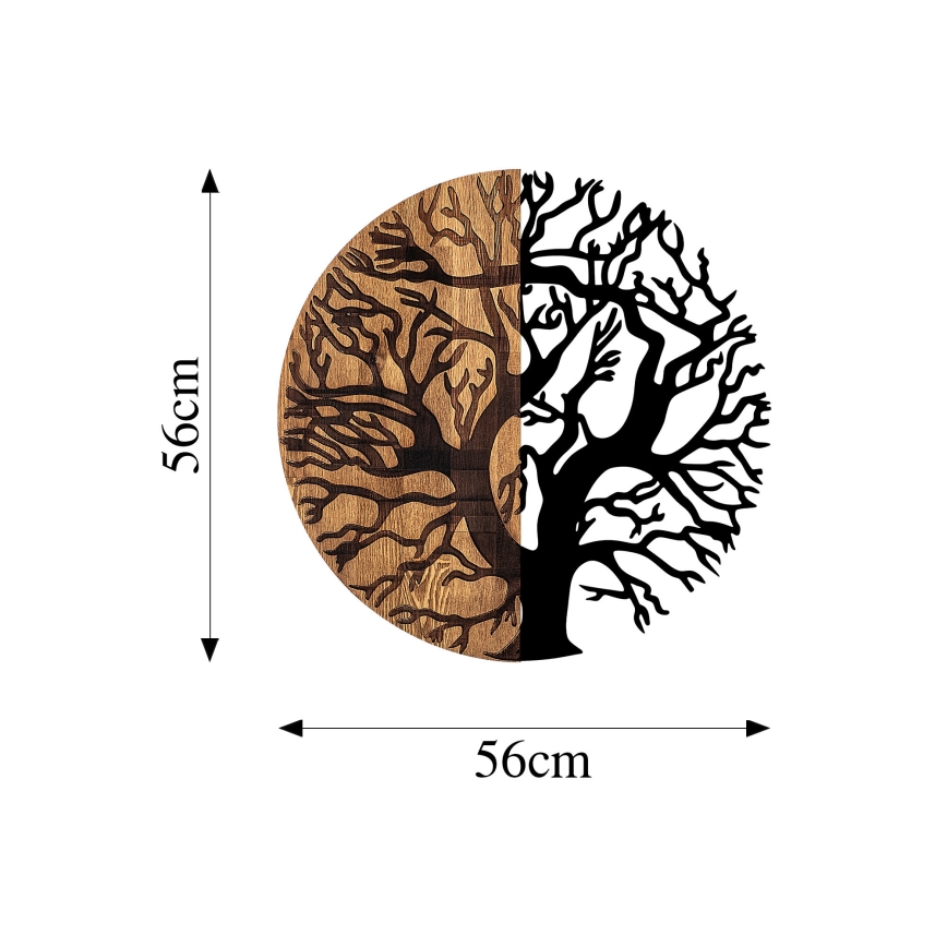 Decoração de parede diâmetro 56 cm árvore