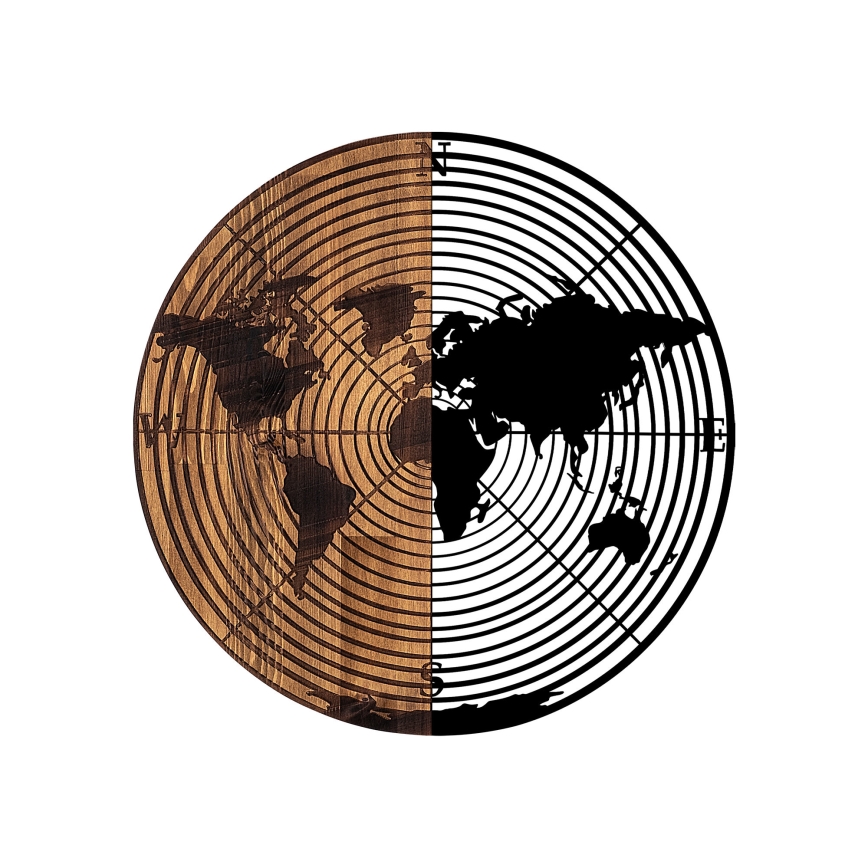 Decoração de parede diâmetro 56 cm mapa