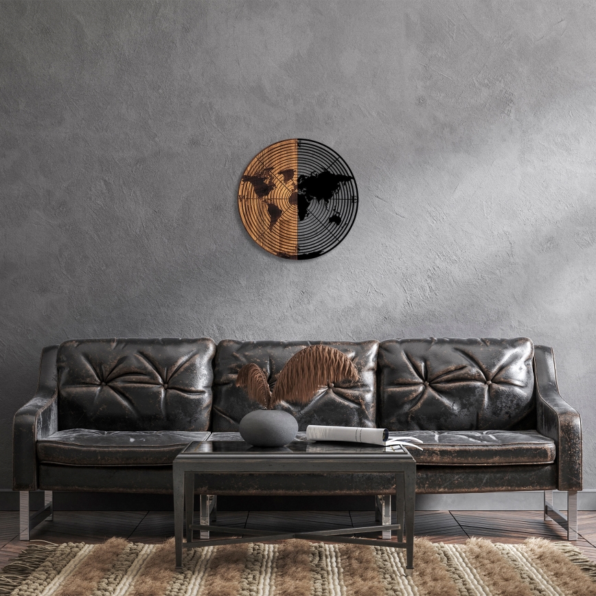 Decoração de parede diâmetro 56 cm mapa