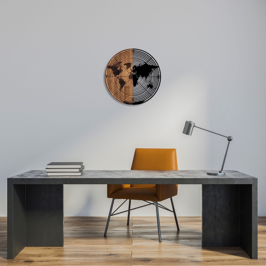 Decoração de parede diâmetro 56 cm mapa