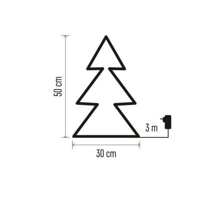 Decoração exterior de Natal com LED 90xLED/1,2W/230V IP44 árvore