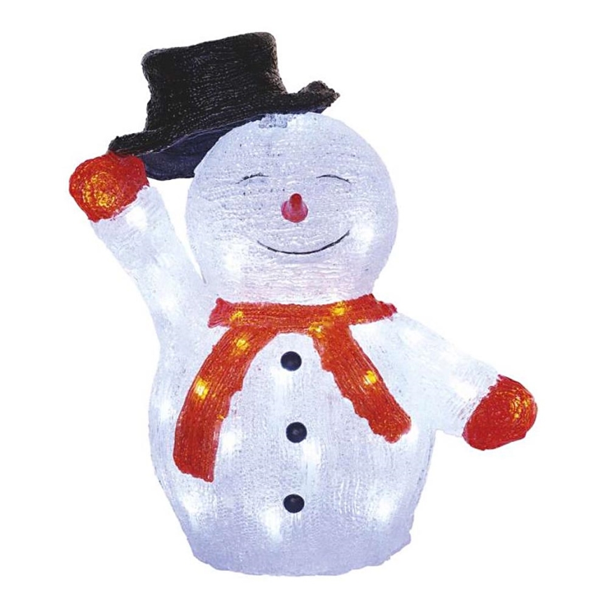 Decoração exterior de Natal LED 40xLED/2,1W/230V IP44 boneco de neve