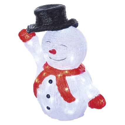 Decoração exterior de Natal LED 40xLED/2,1W/230V IP44 boneco de neve