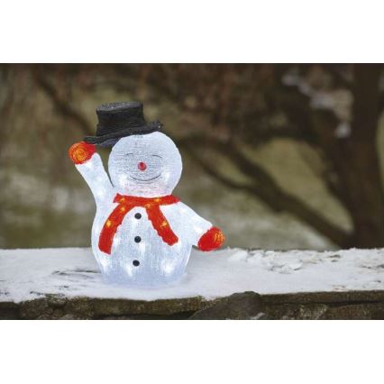 Decoração exterior de Natal LED 40xLED/2,1W/230V IP44 boneco de neve