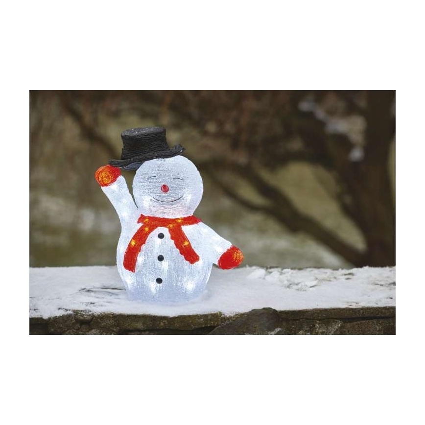 Decoração exterior de Natal LED 40xLED/2,1W/230V IP44 boneco de neve