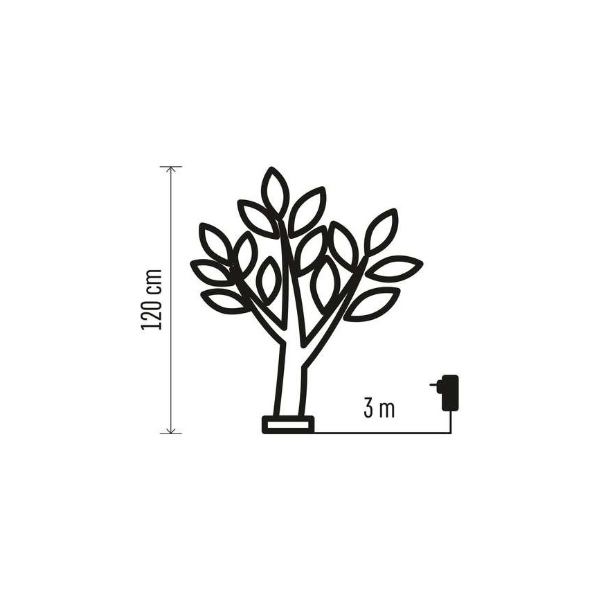 Decoração exterior de Natal LED 72xLED/3,6W/230V IP44 branco frio
