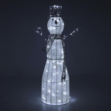 Decoração exterior de Natal LED LED/3,6W/230V/branco frio 124 cm IP44 boneco de neve