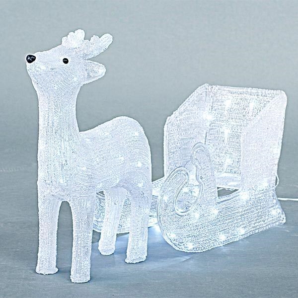 Decoração exterior de Natal LED LED/3,6W/230V IP44 branco frio rena