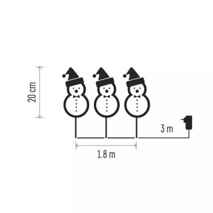 Decoração exterior de Natal LED RGB LED/5W/5/230V IP44