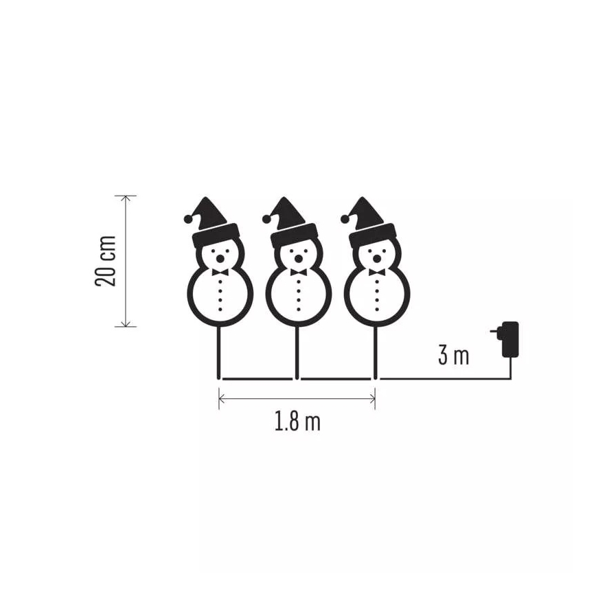 Decoração exterior de Natal LED RGB LED/5W/5/230V IP44