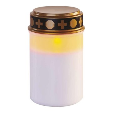 Decoração exterior LED 1xLED/2xC IP44 branco