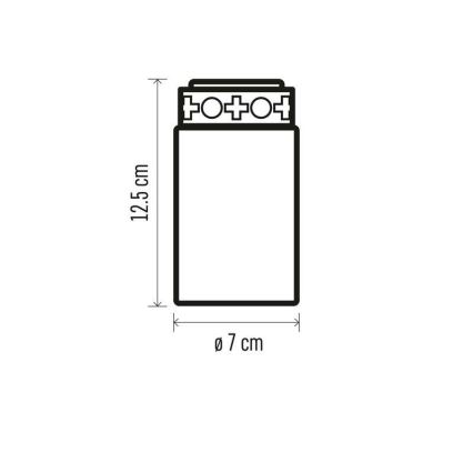 Decoração exterior LED 1xLED/2xC IP44 vermelho