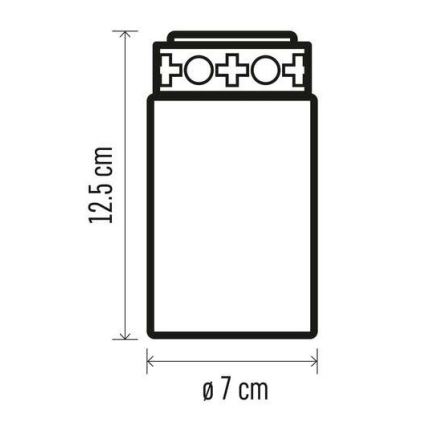 Decoração exterior LED 1xLED/2xC IP44 vermelho