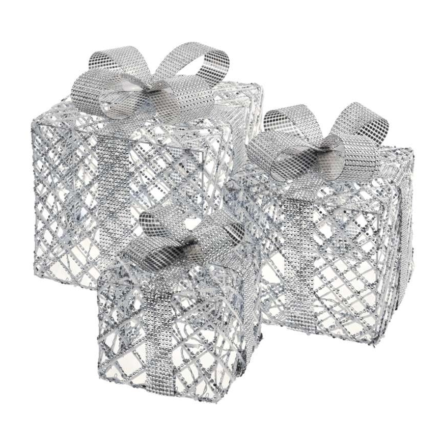 Decoração LED de Natal 72xLED/1,35W/230V prateada