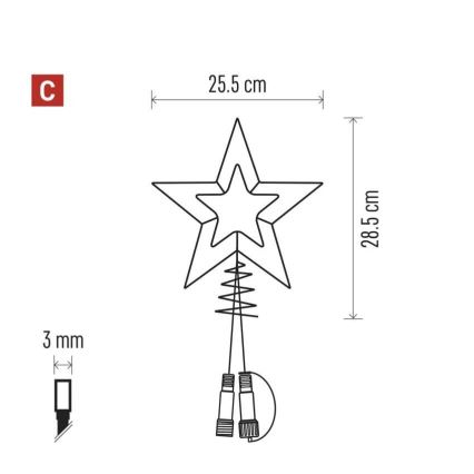 Decoração de Natal LED para exterior 30xLED/4W/30V IP44 branco frio