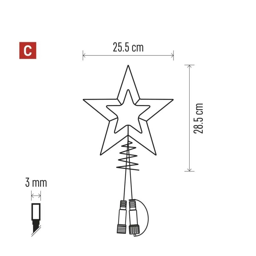 Decoração de Natal LED para exterior 30xLED/4W/30V IP44 branco frio