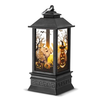 Decoração LED HALLOWEEN LED/3xAAA/branco quente lanterna com abóboras