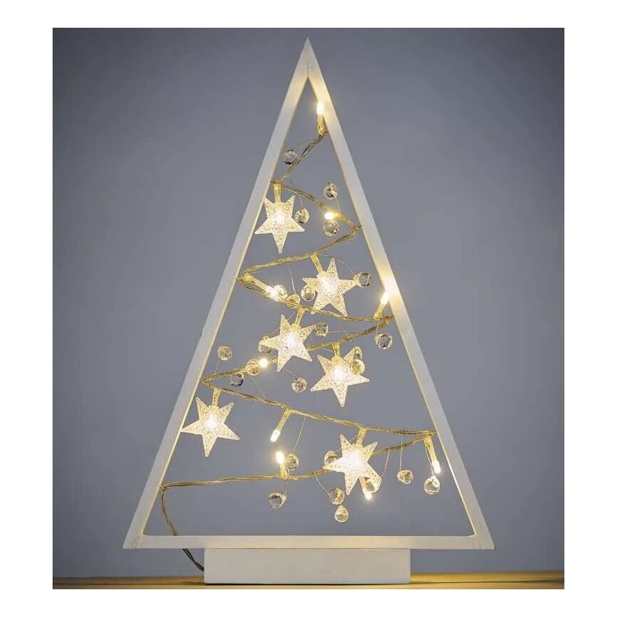 Decoração de Natal LED 15xLED/2xAA árvore de Natal