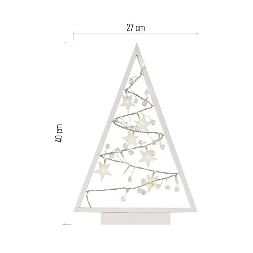 Decoração de Natal LED 15xLED/2xAA árvore de Natal