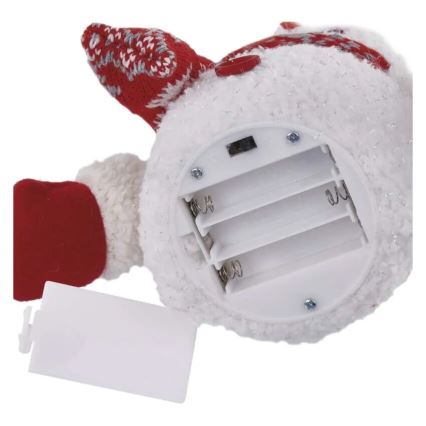 Decoração de Natal LED 4xLED/3xAAA boneco de neve