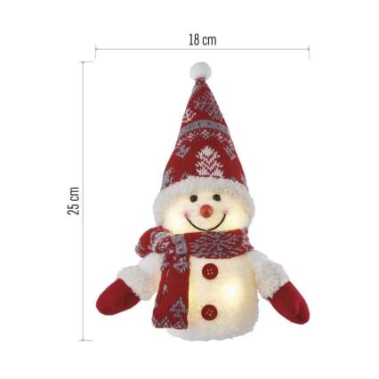 Decoração de Natal LED 4xLED/3xAAA boneco de neve