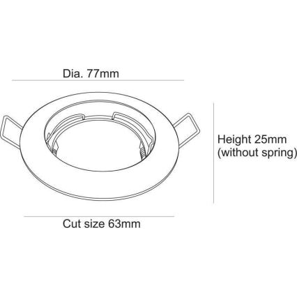 Deko-Light 120018 - Iluminação embutida RUND 1xGU5,3-MR16/35W/12V cromado brilhante