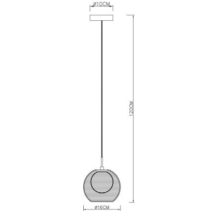 Deko-Light 342029 - Candeeiro suspenso FILO 1xG9/40W/230V diâmetro 16 cm prateado