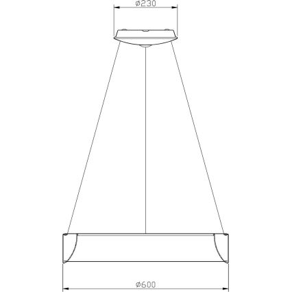 Deko-Light 342125 - Candeeiro suspenso LED com regulação SCULPTORIS LED/27W/230V 4000K diâmetro 60 cm