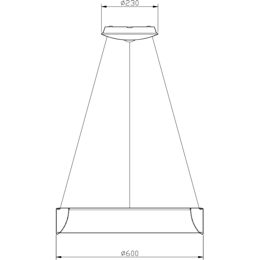 Deko-Light 342125 - Candeeiro suspenso LED com regulação SCULPTORIS LED/27W/230V 4000K diâmetro 60 cm