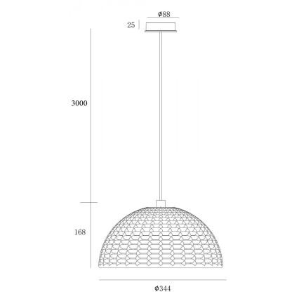 Deko-Light 342143 - Candeeiro suspenso BASKET 1xE27/40W/230V diâmetro 35 cm
