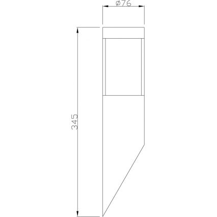 Deko-Light 731106 - Iluminação de parede exterior PORRIMA 1xGU10/5W/230V IP44 cromado mate