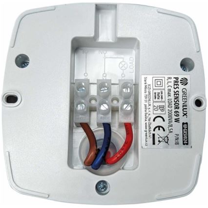 Detector de presença PRES SENSOR 2000W branco