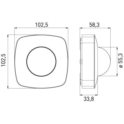 Detector de presença PRES SENSOR 2000W preto
