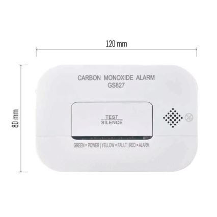 Detetor de monóxido de carbono 2xAA