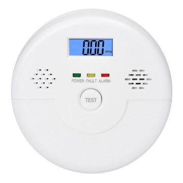 Detetor de monóxido de carbono (CO) com alarme 9V