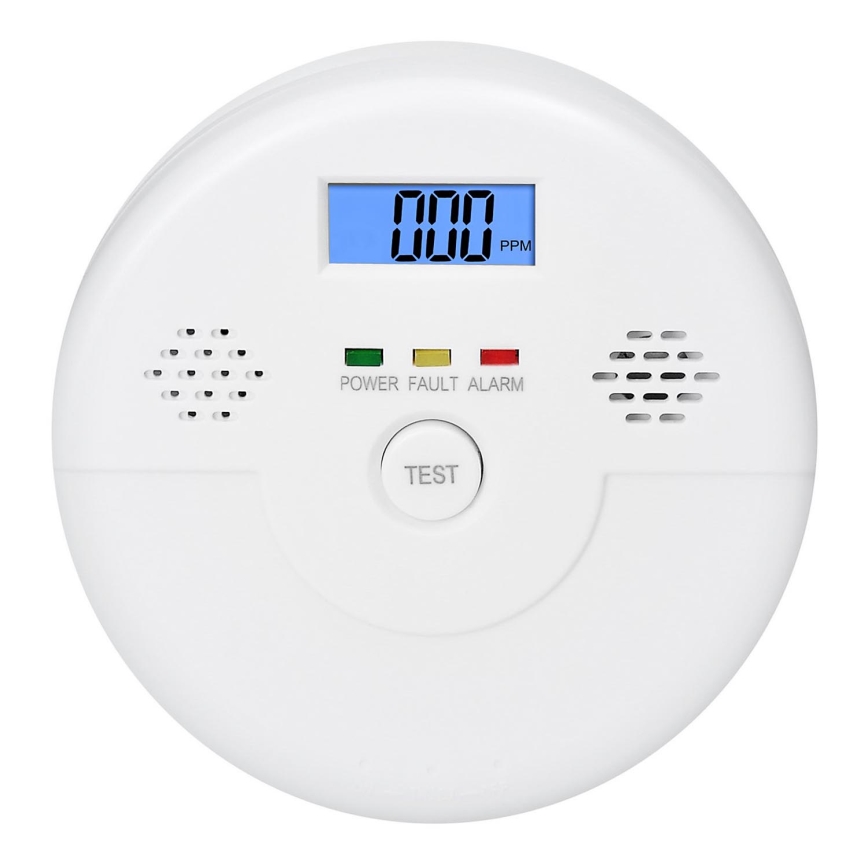 Detetor de monóxido de carbono (CO) com alarme 9V