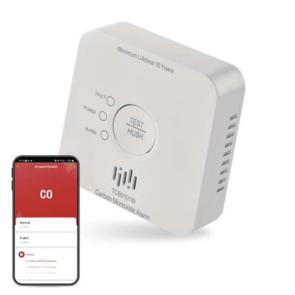 Detetor de monóxido de carbono GoSmart 2xAA Wi-Fi Tuya